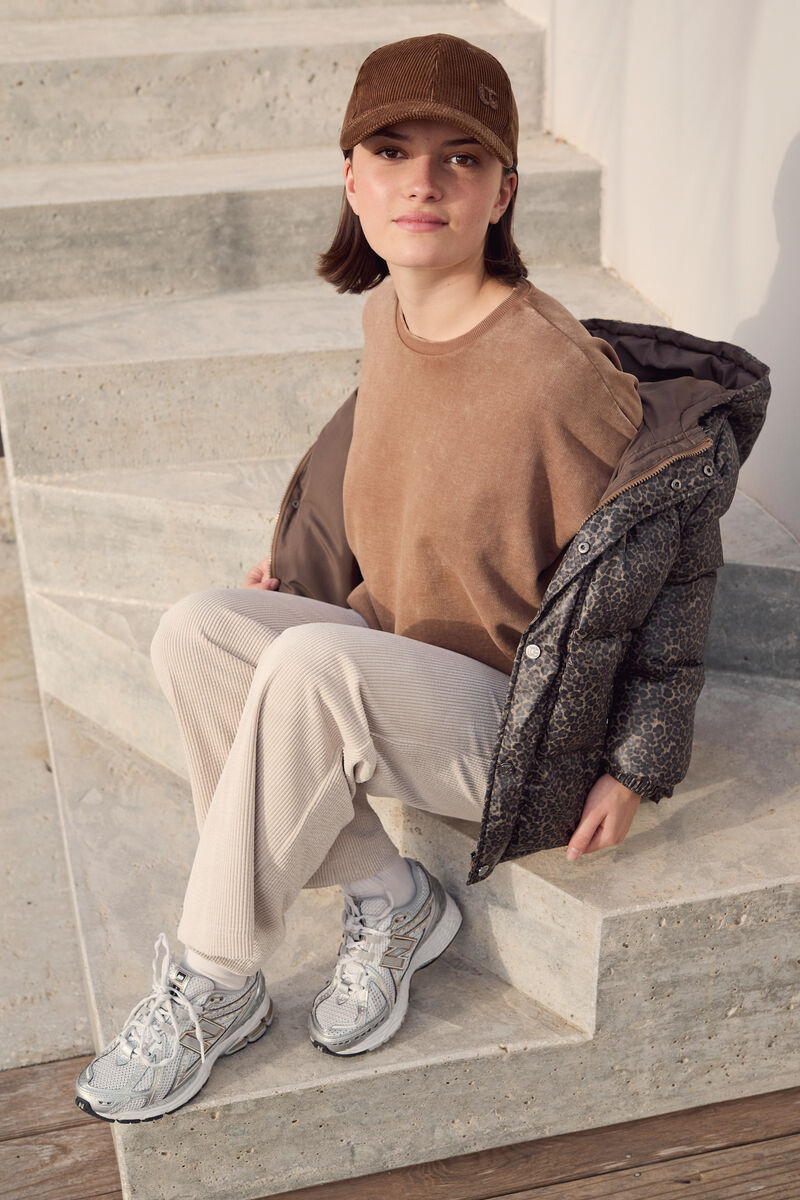 Pantalon velour beige