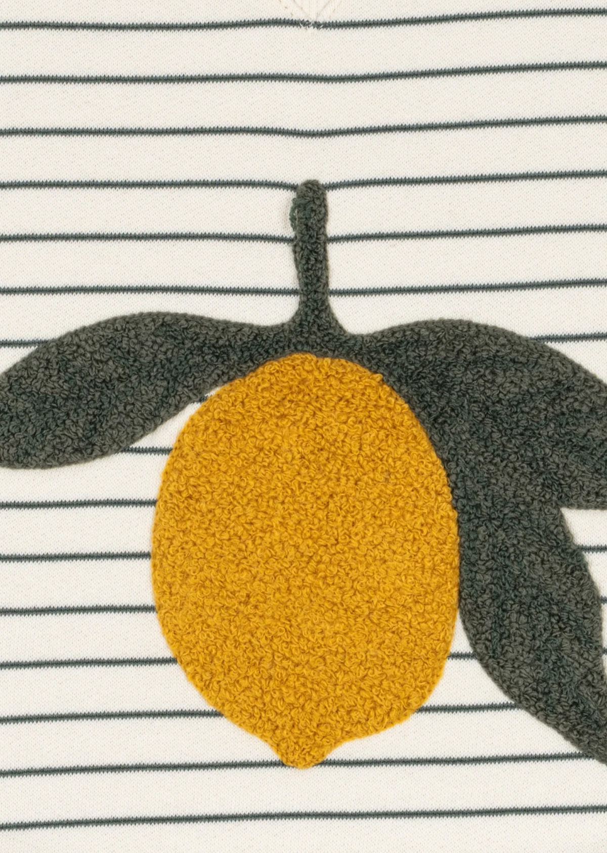 Sweat rayé citron