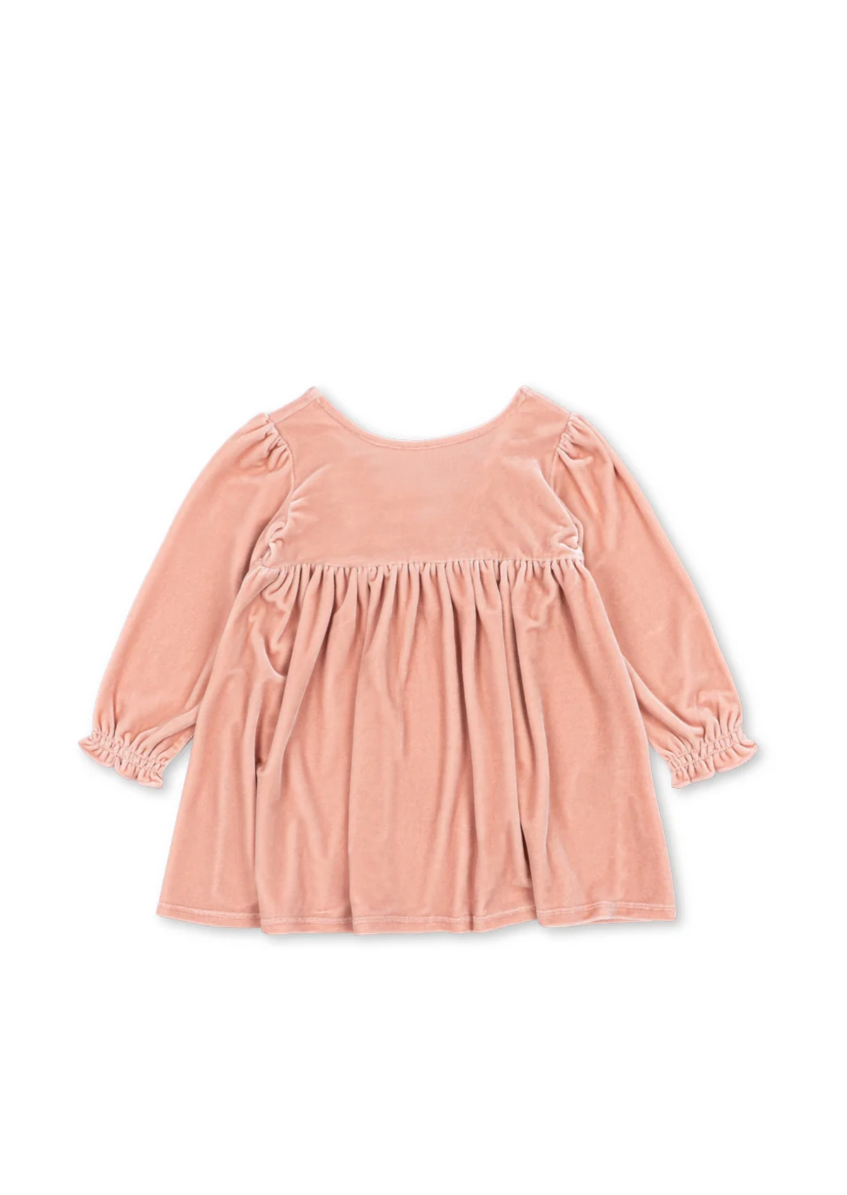 Robe velour noeud rose