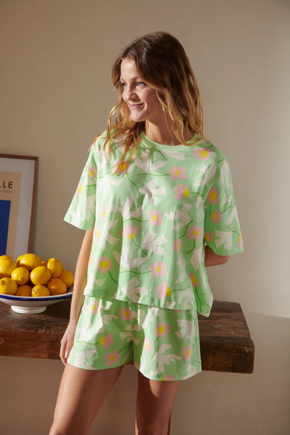 Pyjama court vert colombe