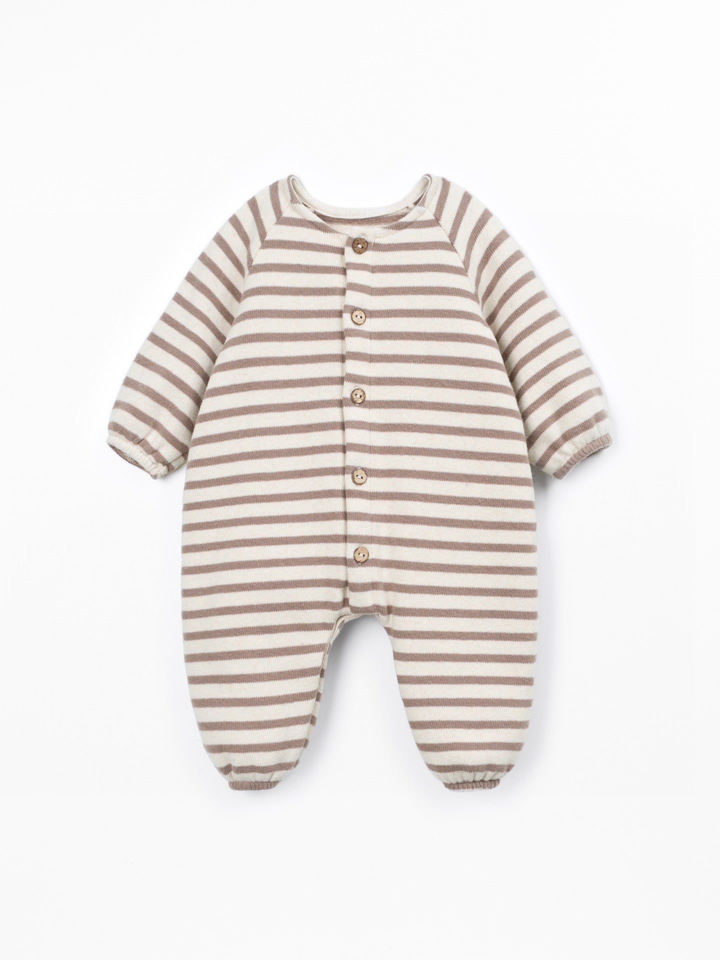 Combinaison jersey rayé beige