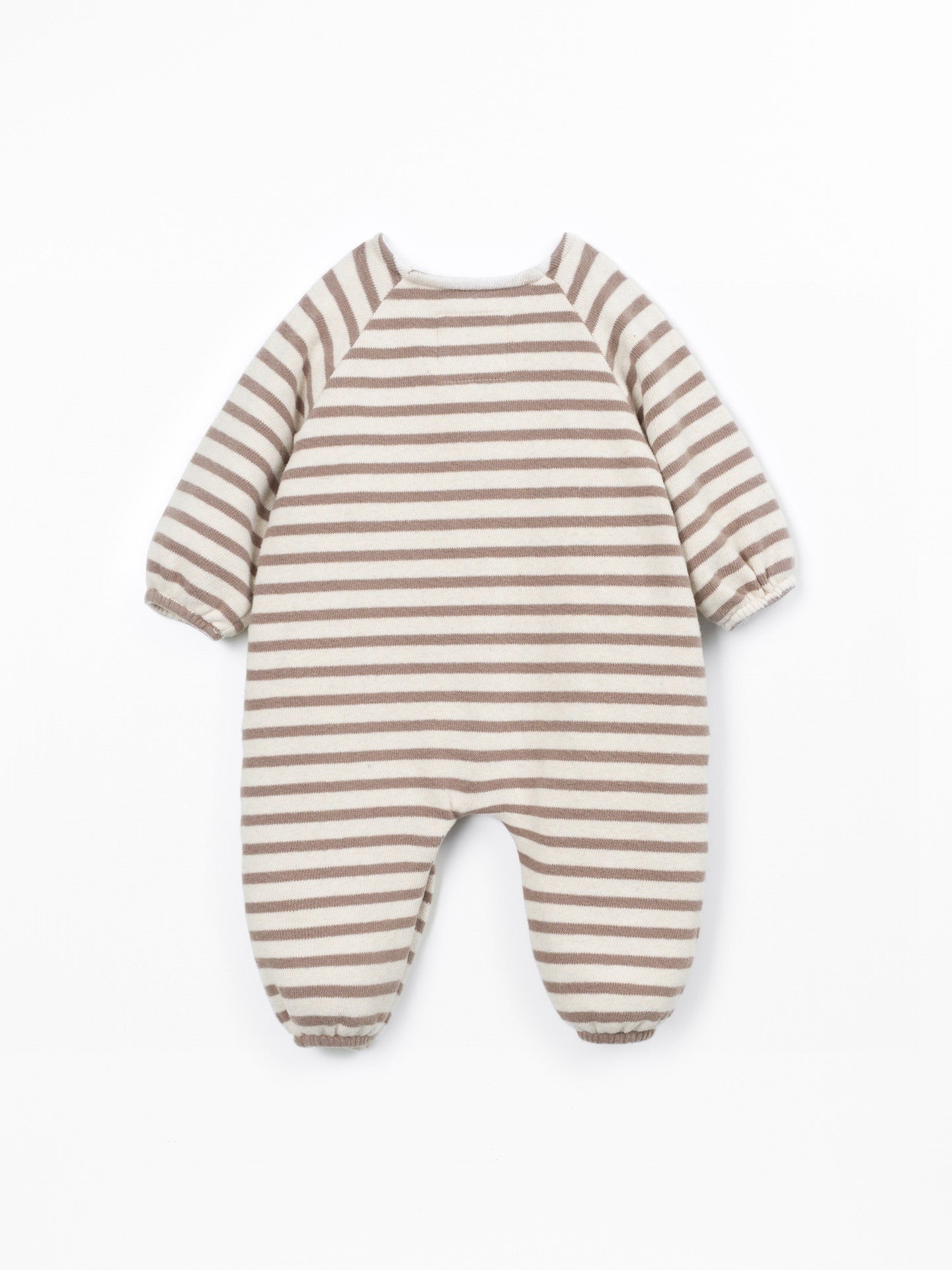 Combinaison jersey rayé beige