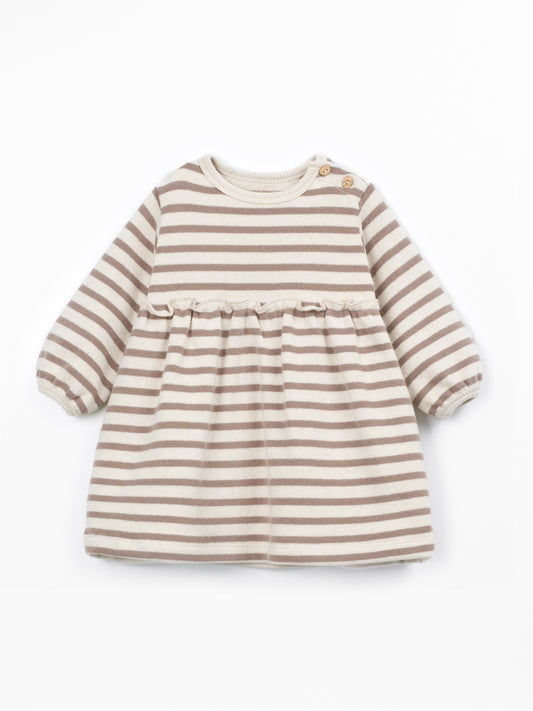 Robe jersey rayée