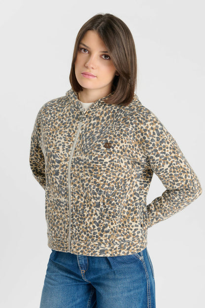 Veste zip léopard