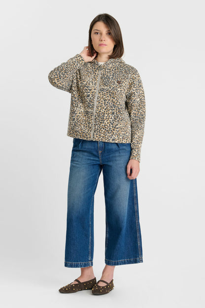Veste zip léopard