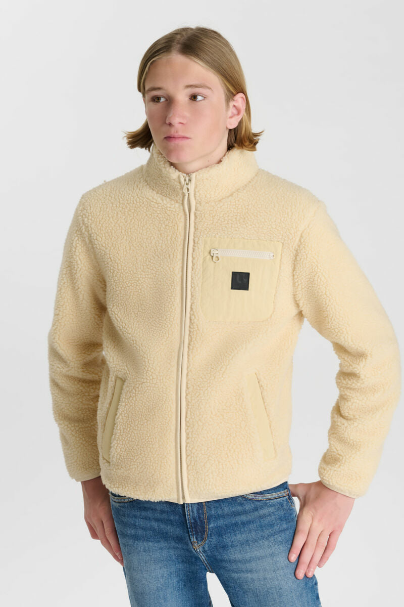 Veste doudou beige