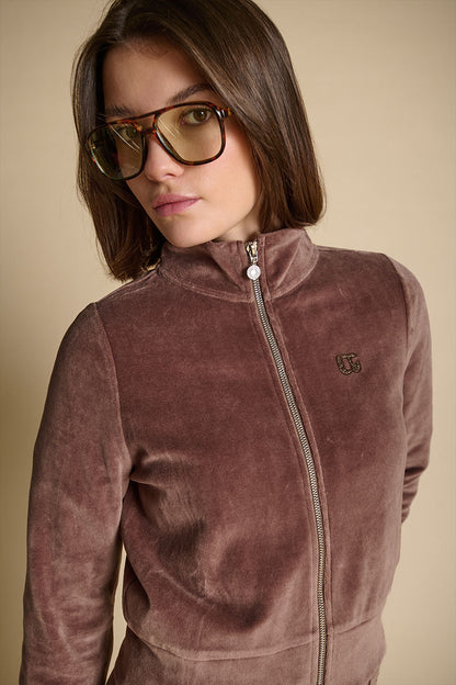 Veste velour coffee