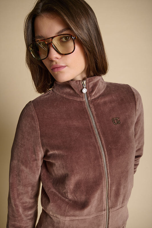 Veste velour coffee