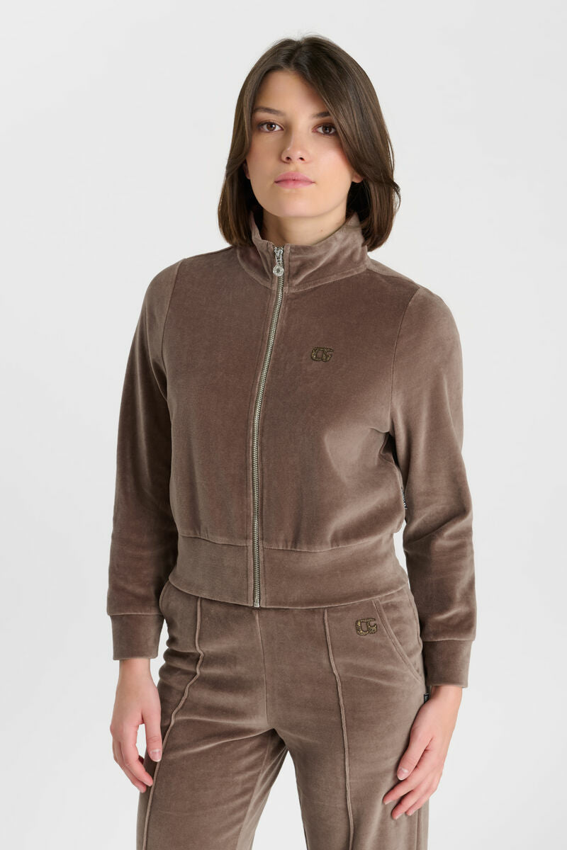 Veste velour coffee