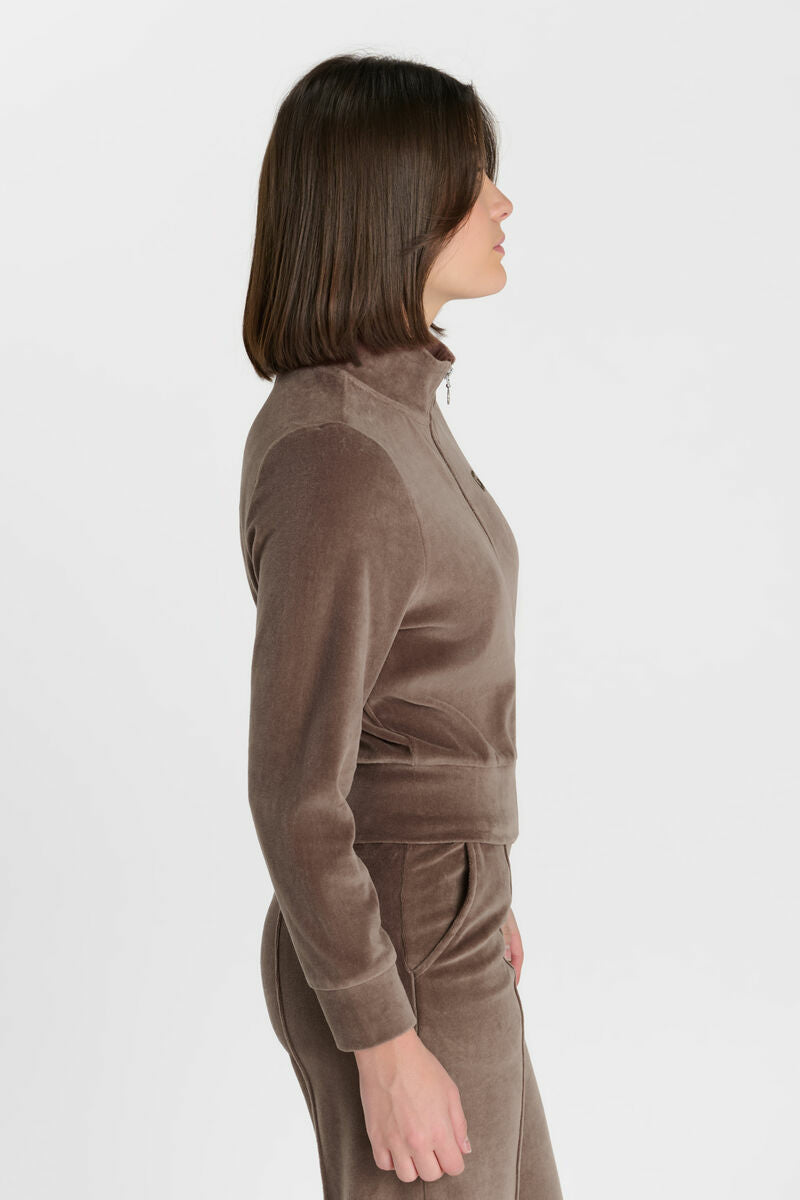 Veste velour coffee