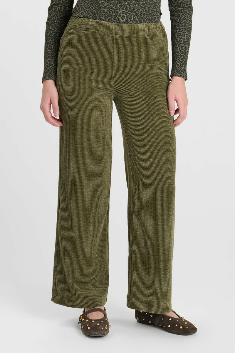 Pantalon velour kaki