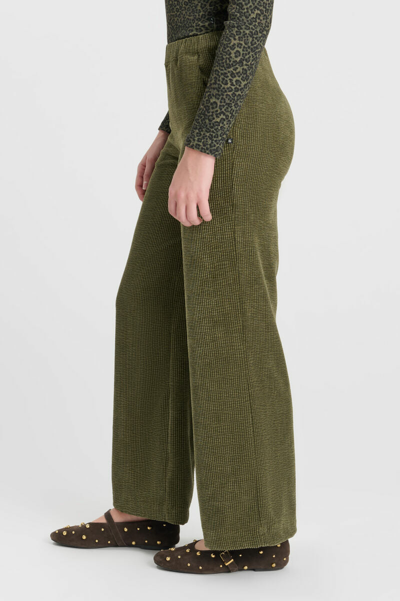 Pantalon velour kaki