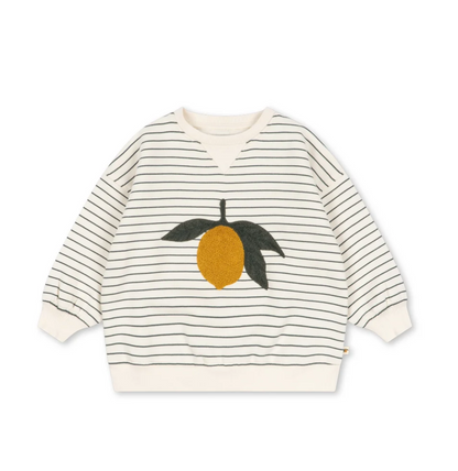 Sweat rayé citron