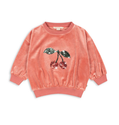 Sweat velour cerise