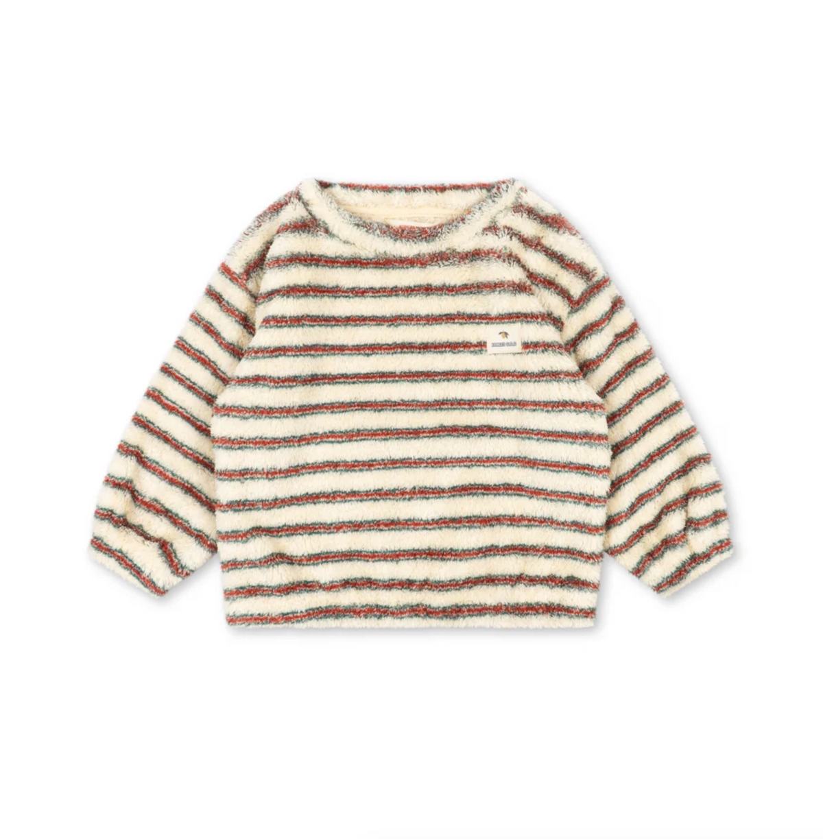 Pull fluffy rayures