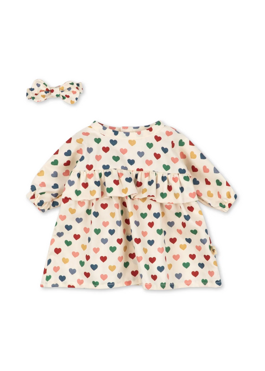 Robe poupée coeurs