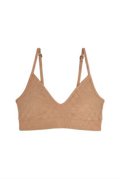 Brassière coton beige