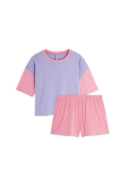 Pyjama court color block