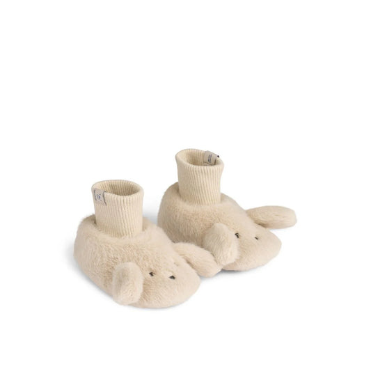 Chaussons lapin gris