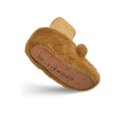 Chaussons ourson marron