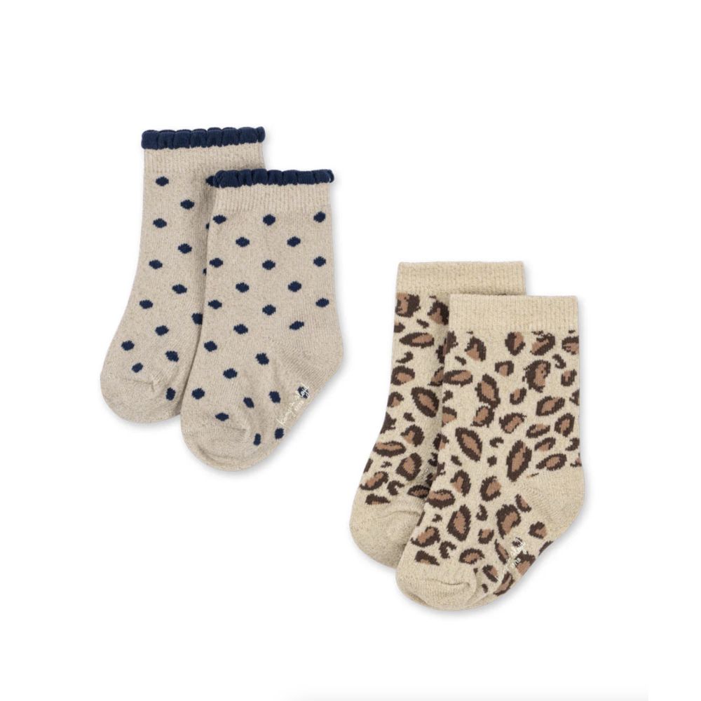 chaussettes leopard lurex