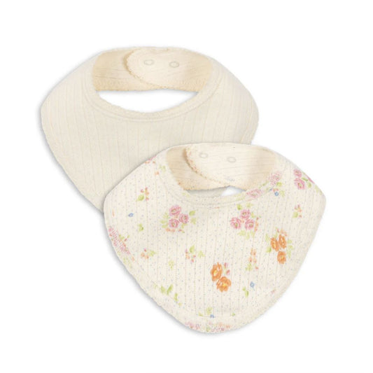 Bavoir bib fleurs x2