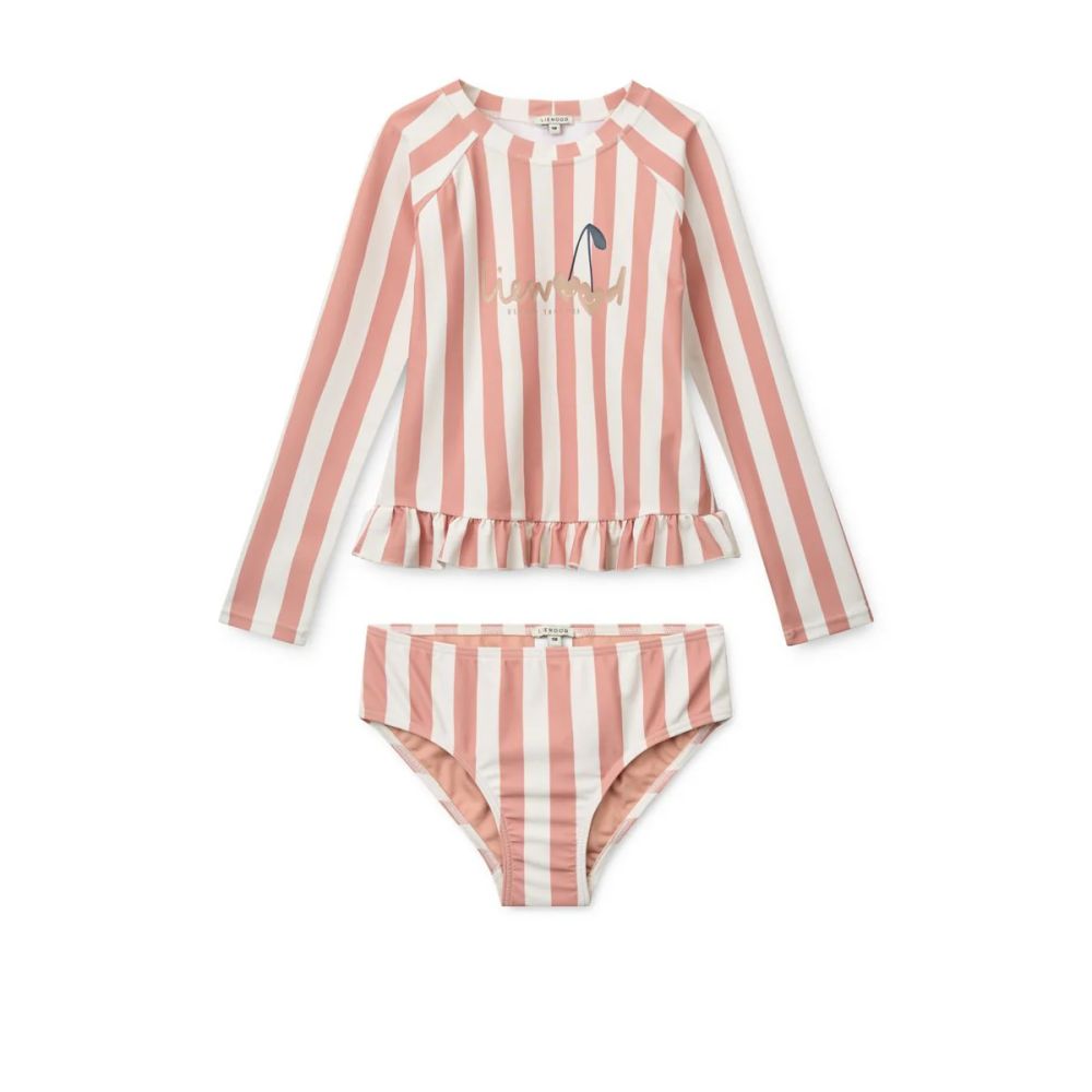 Ensemble anti-uv cerise coeur