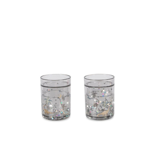 Verres paillette dino