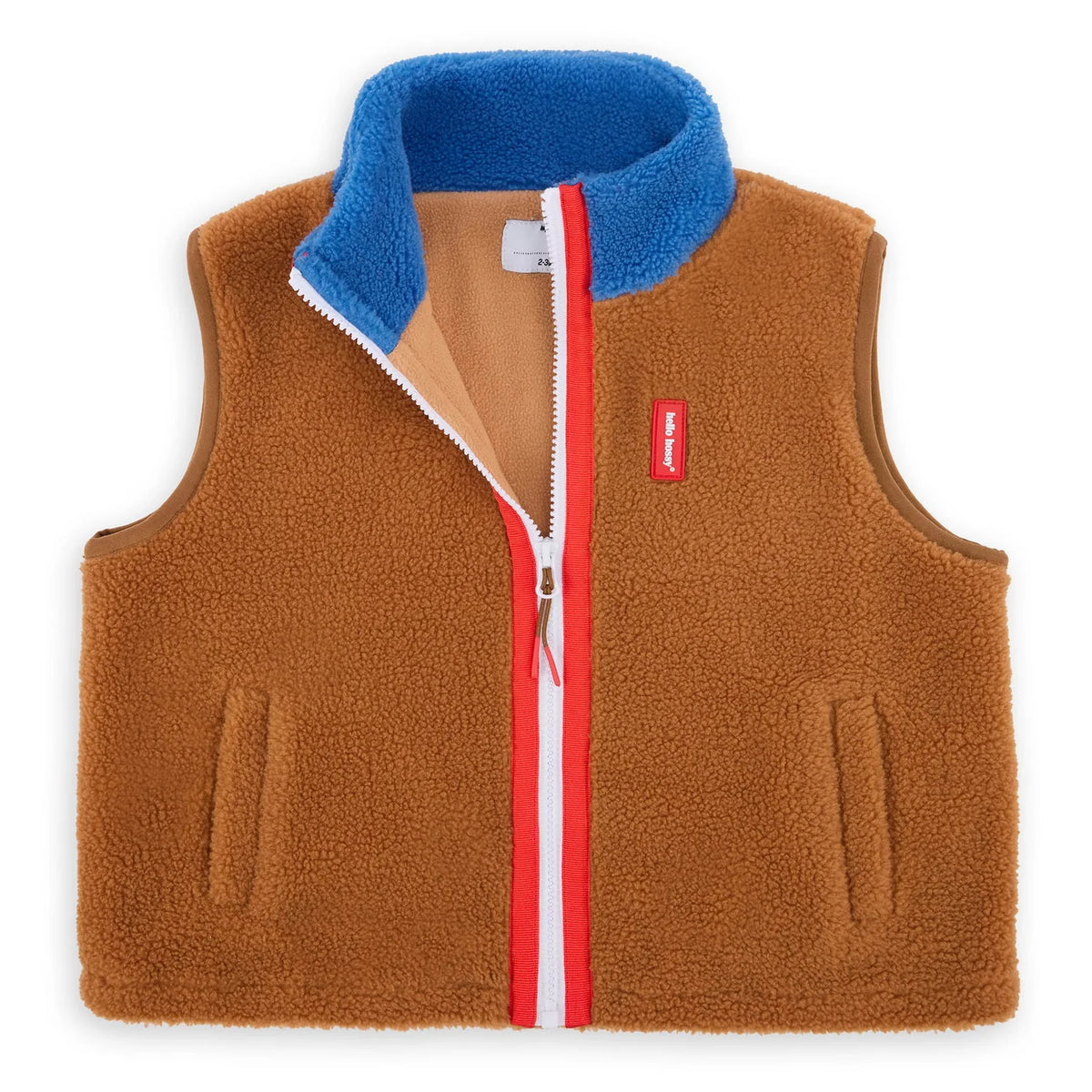 Veste polaire sans manche marron