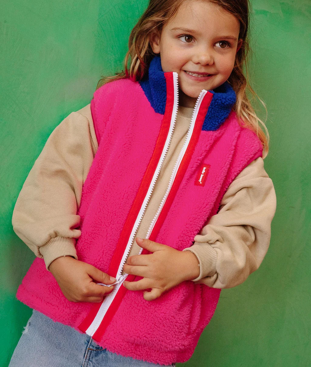 Veste polaire sans manche rose