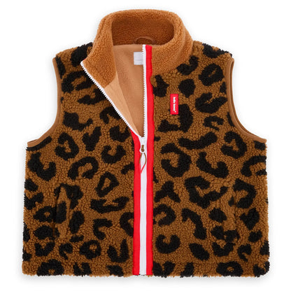 Veste polaire sans manche Léopard